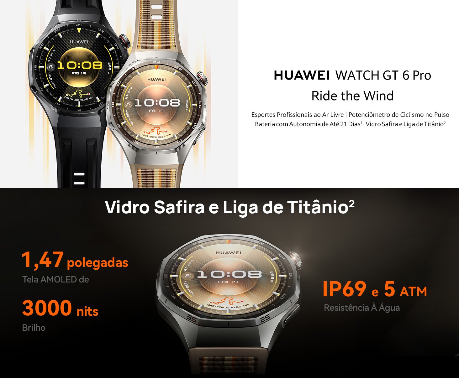HUAWEI WATCH GT6 Pro 46mm Relogio Smartchwatch Monitoramento