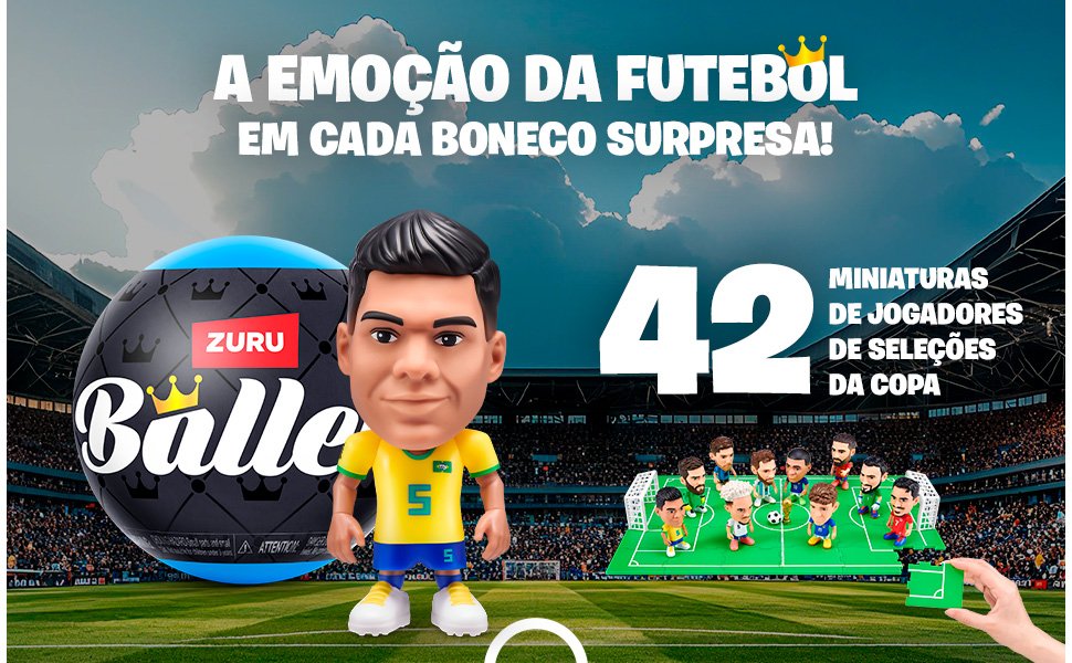 Mini Figura Surpresa Copa do Mundo FIFA 2026 - Zuru Ballers com