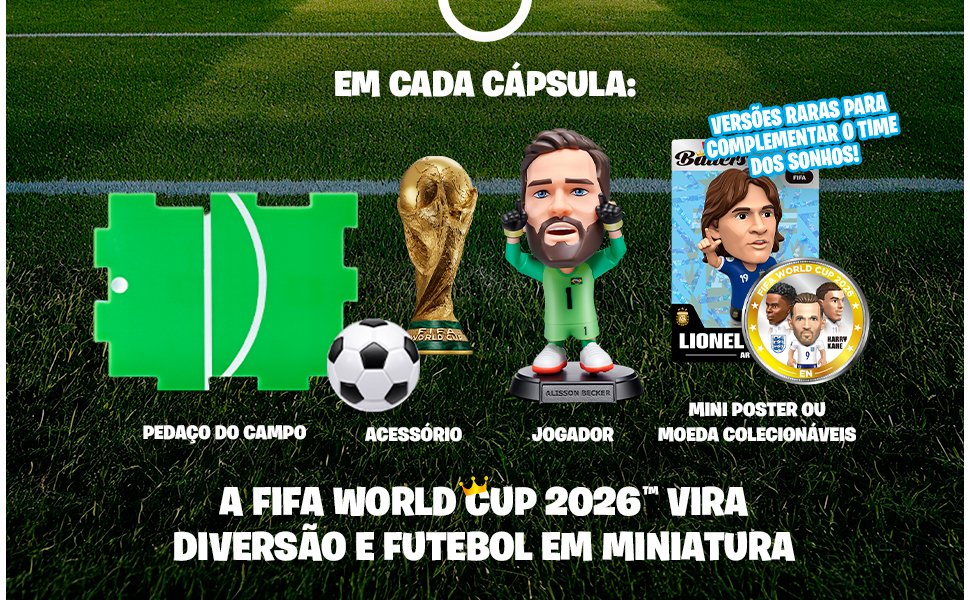 Mini Figura Surpresa Copa do Mundo FIFA 2026 - Zuru Ballers com