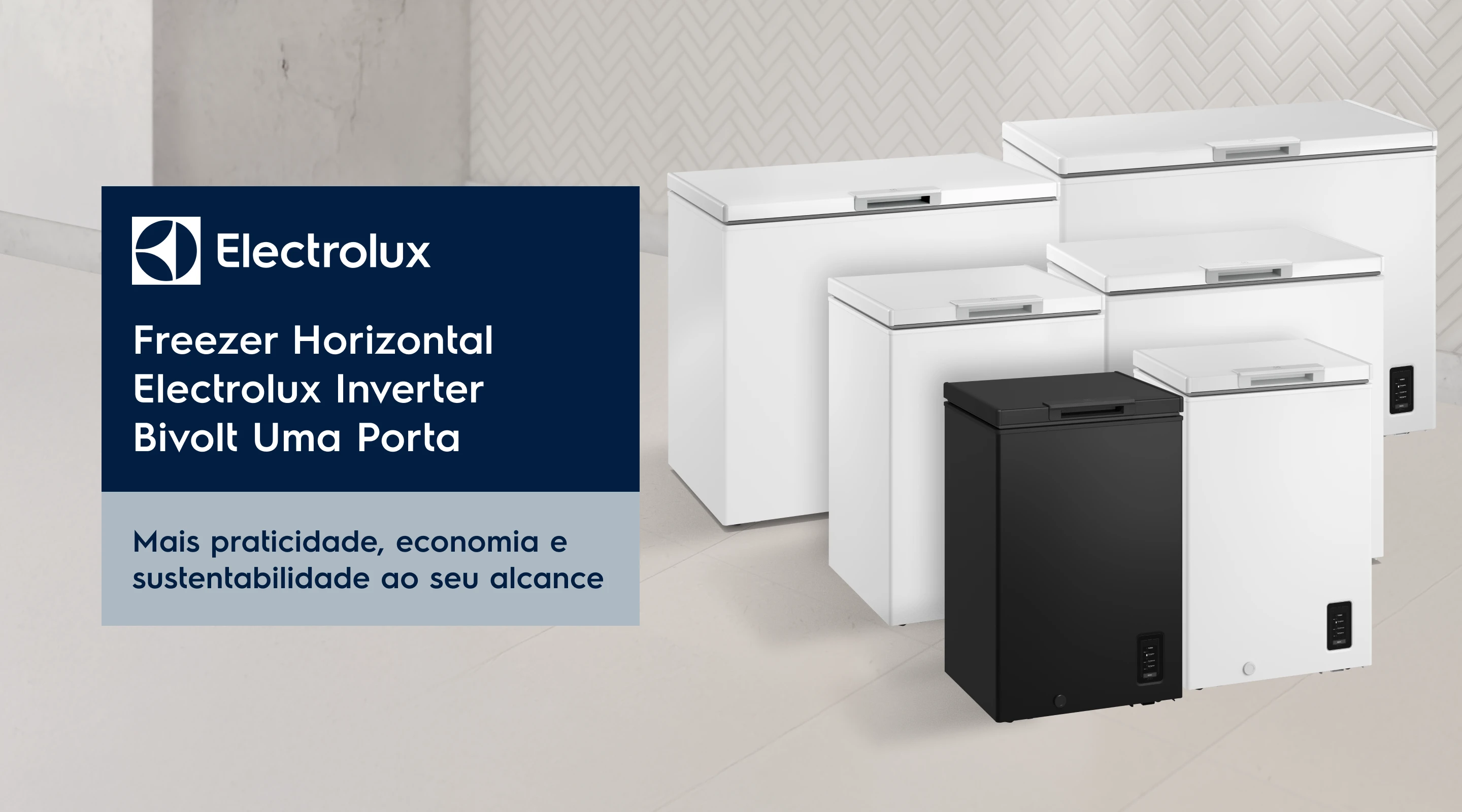 Freezer Horizontal Electrolux Inverter Bivolt Uma Porta.  Mais praticidade, economia e sustentabilidade ao seu alcance.