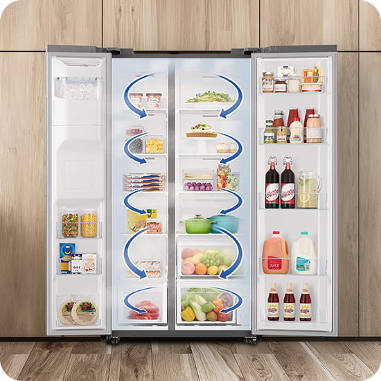 Geladeira Samsung Side by Side 628 Litros Inox Look RS60