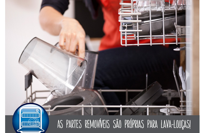 As partes removíveis são próprias para lava-louças!