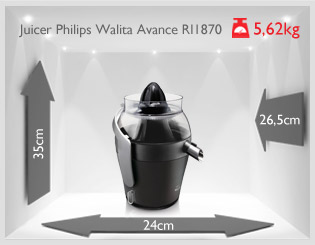 Dimensões Juicer Avance RI1870