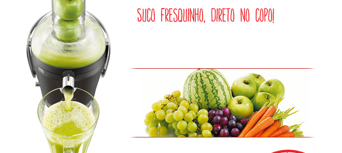 Suco fresquinho, direto no copo!