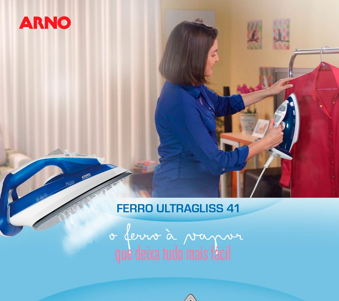 Ferro de Passar a Vapor e a Seco Arno - Ultragliss 41 Branco e