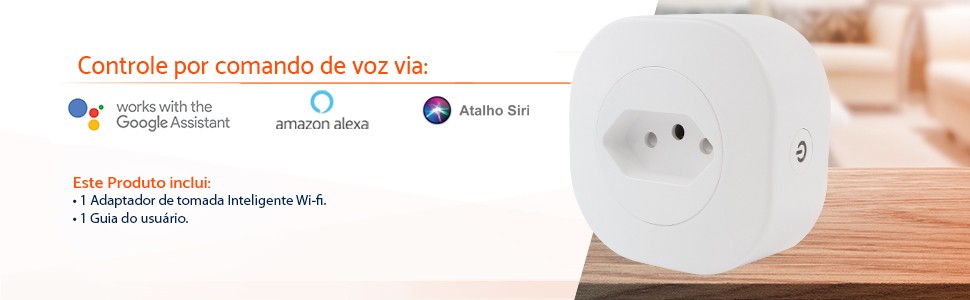 Adaptador de Tomada Inteligente 10A Wi-Fi Bivolt Geonav - HISP10ABV