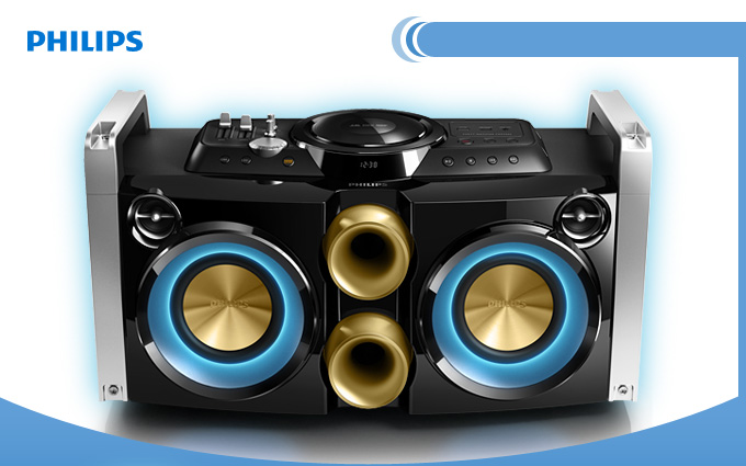 frente do mini system FWP2000 - Philips