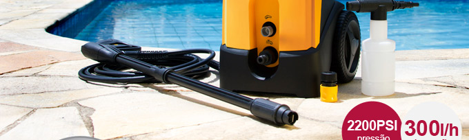 2200PSI pressão máxima / 300l/hde vazão