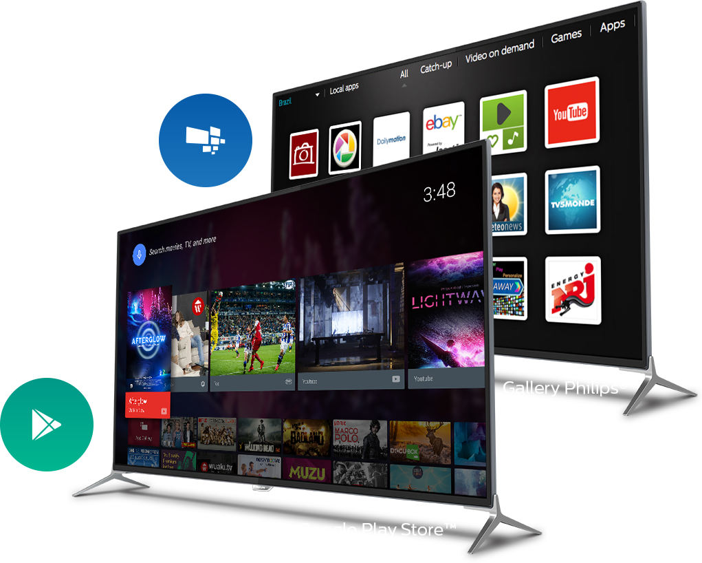 TVs com Google Play Store e Gallery Philips