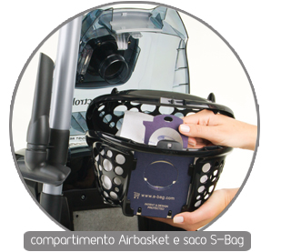 compartimento Airbasket e saco S-Bagó