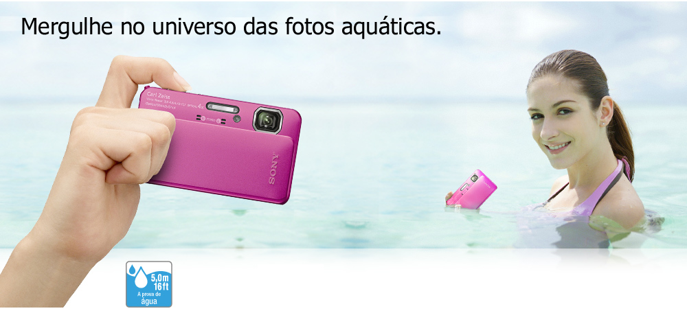 Câmera Digital Sony Cyber-Shot TX20 Rosa 16.2MP - LCD 3” Touch