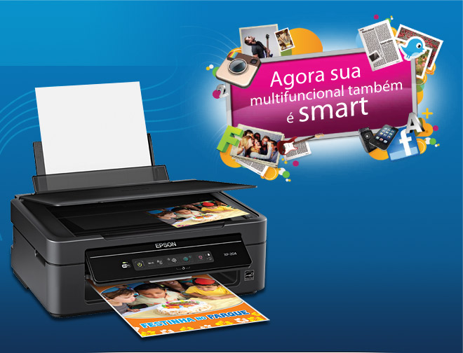Multifuncional Epson Expression XP-204 | Agora sua multifuncional também é smart