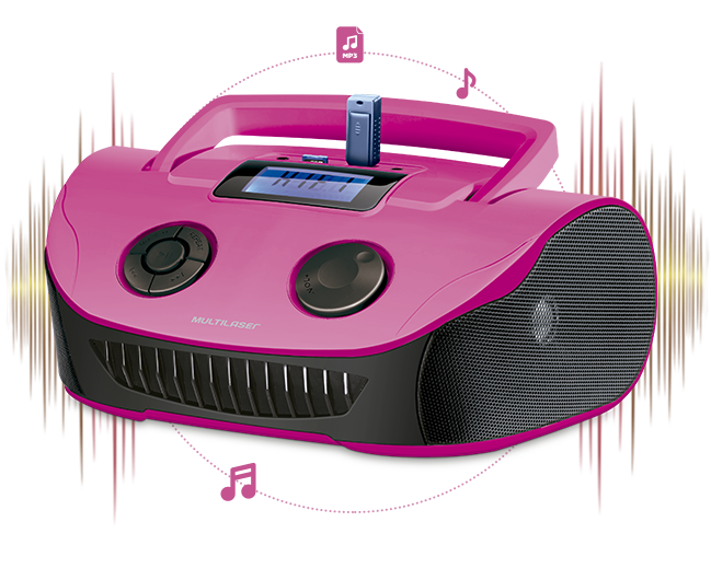 MP3 Boombox Rosa