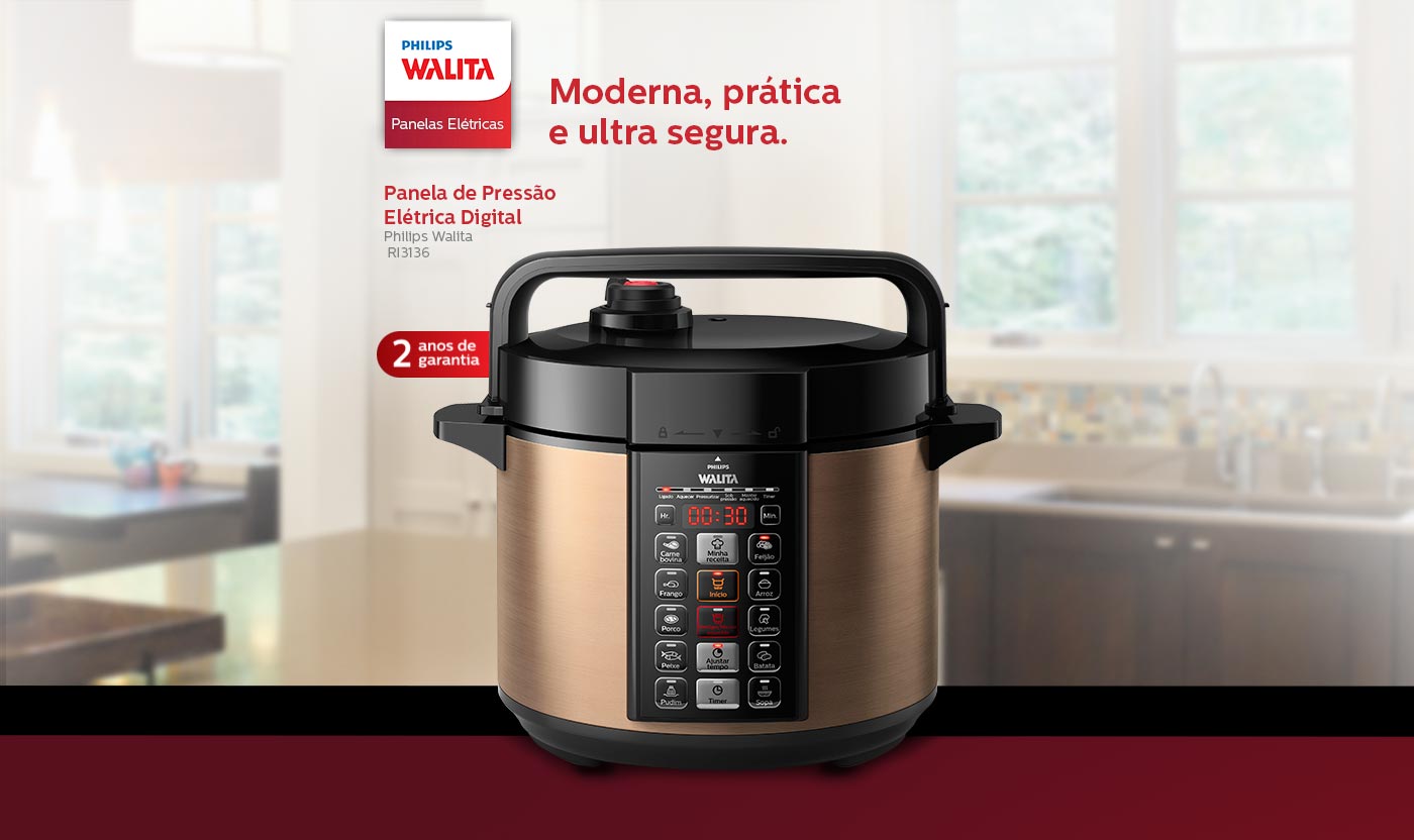 Panela de Pressão Elétrica Digital Philips Walita RI3136