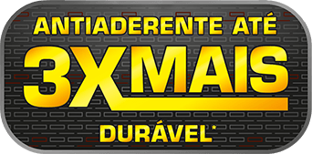 Antiaderente até 3xmais durável