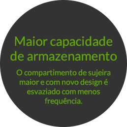Maior capacidade de armazenamento