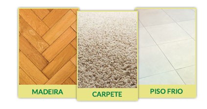 Madeira, Carpete, Piso frio