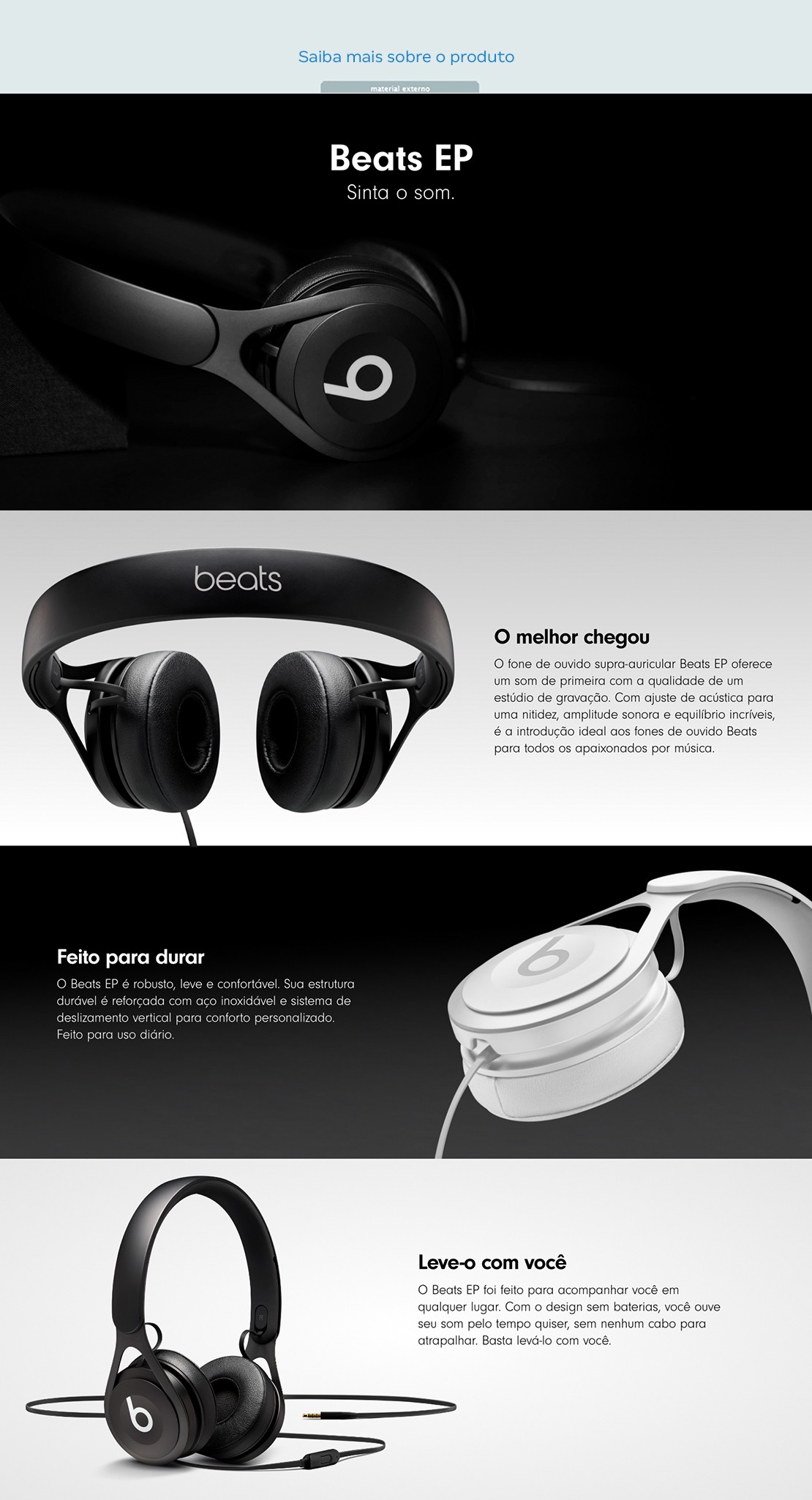 Beats Fone de Ouvido EP - Azul - Headphone com Fio - Magazine Luiza