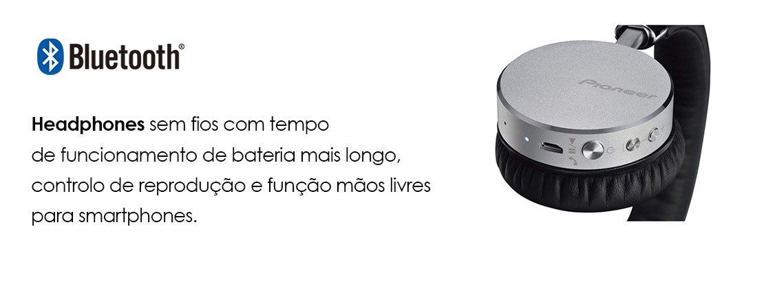 FONE DE OUVIDO PIONEER BLUETOOTH SE-MJ561BTS