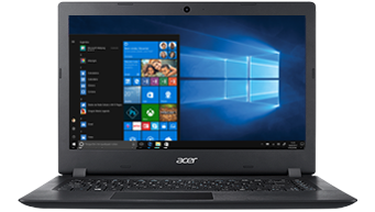 Visão trás Notebook Aspire A315-51-347W