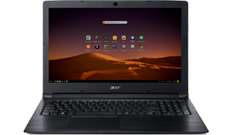 Visão frente Notebook Aspire 3 A315-53-57G3