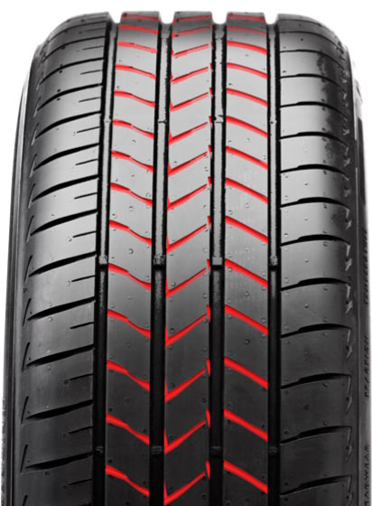 Desenho de rodagem com ranhuras 3D