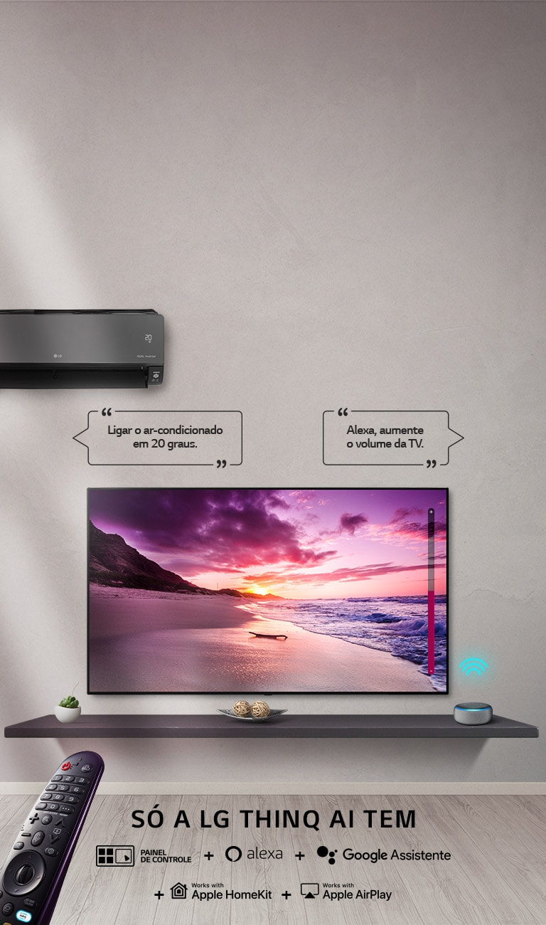 Só a LG ThinQ AI tem Só a LG ThinQ AI tem