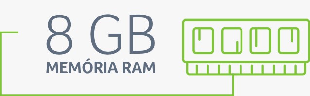 Ícone memória RAM de 8 GB