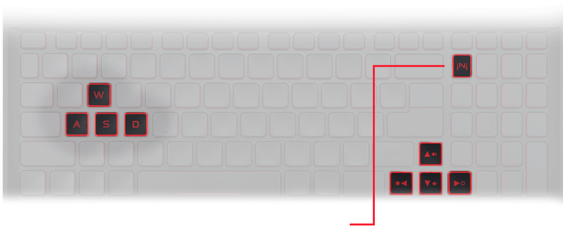Teclado do Notebook Acer Aspire Nitro 5 e sua iluminação