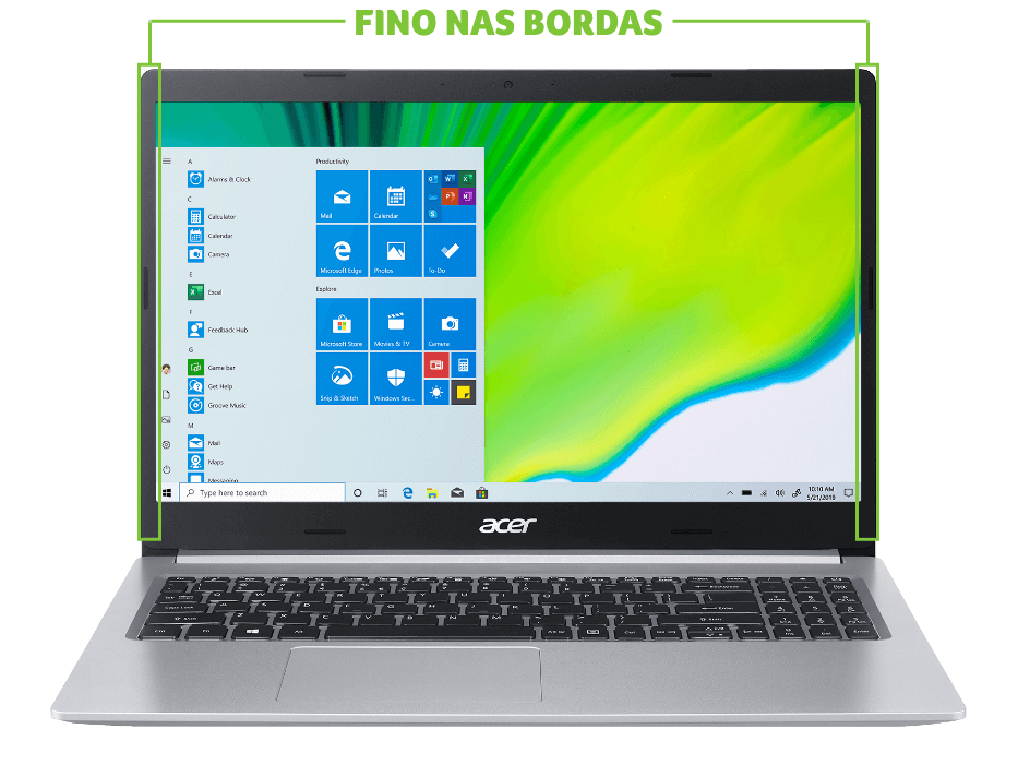 Tela do notebook A515-54-587L