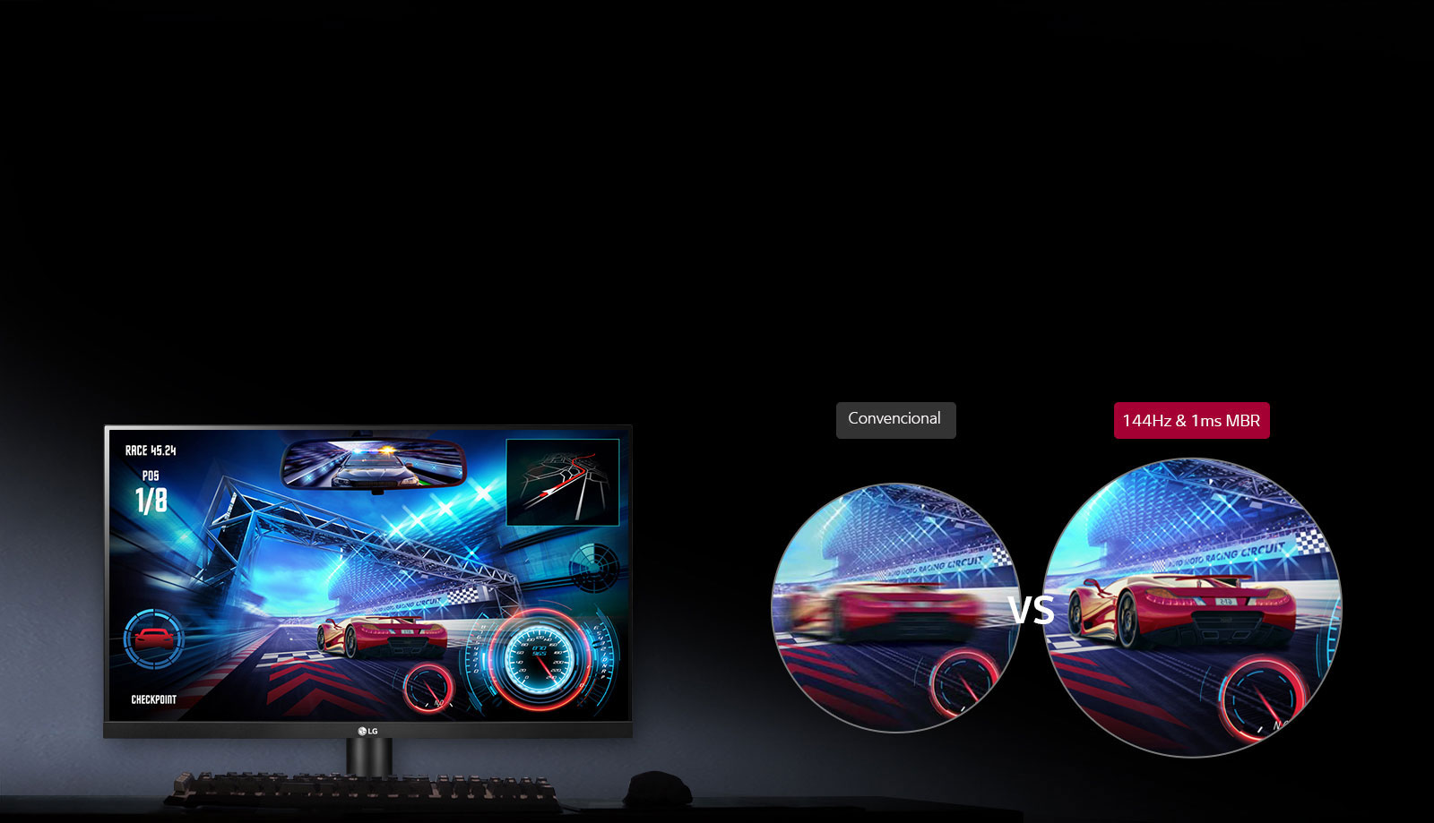 144Hz e 1ms motion blur reduction