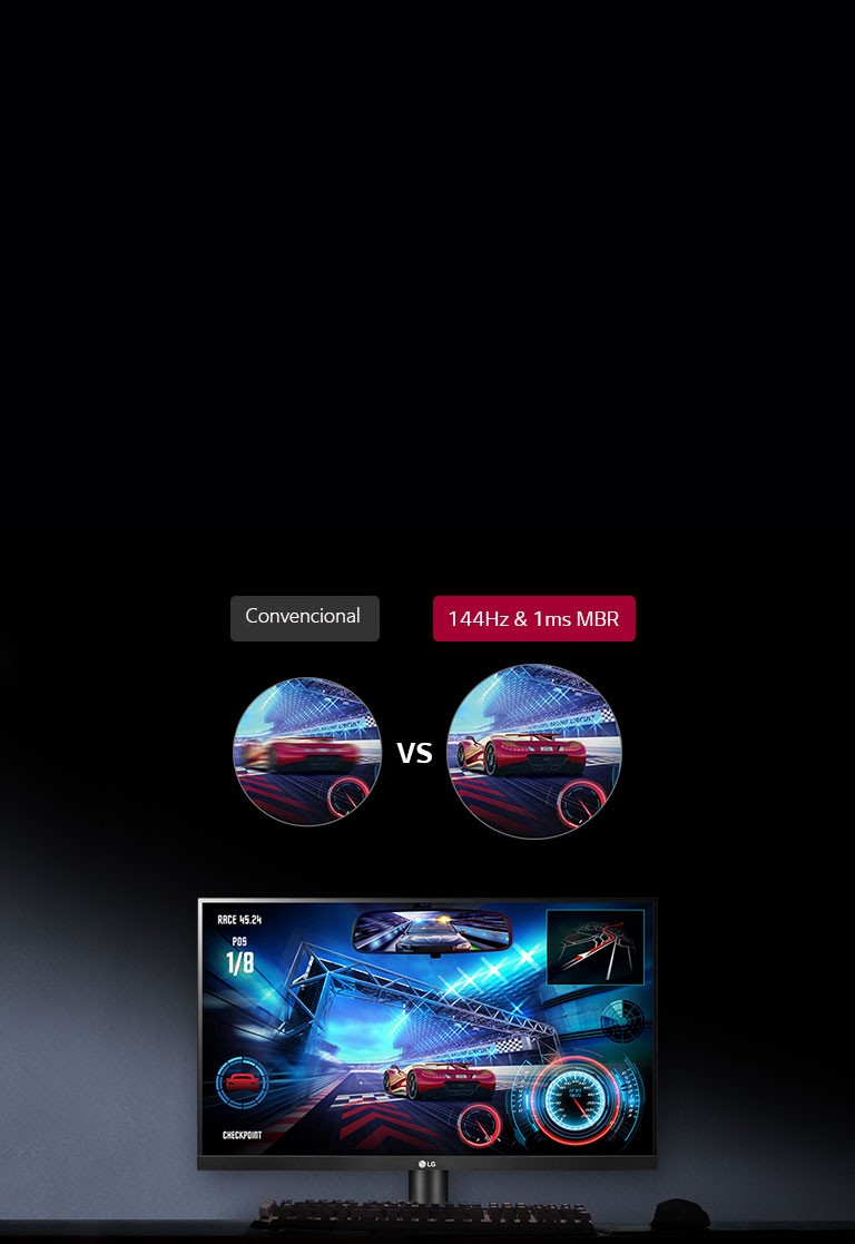144Hz e 1ms motion blur reduction