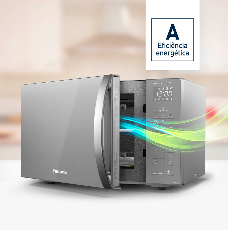 Panasonicパナソニック Micro-ondas Panasonic NN-ST67 34 L Dupla Refeição, Antibactéria