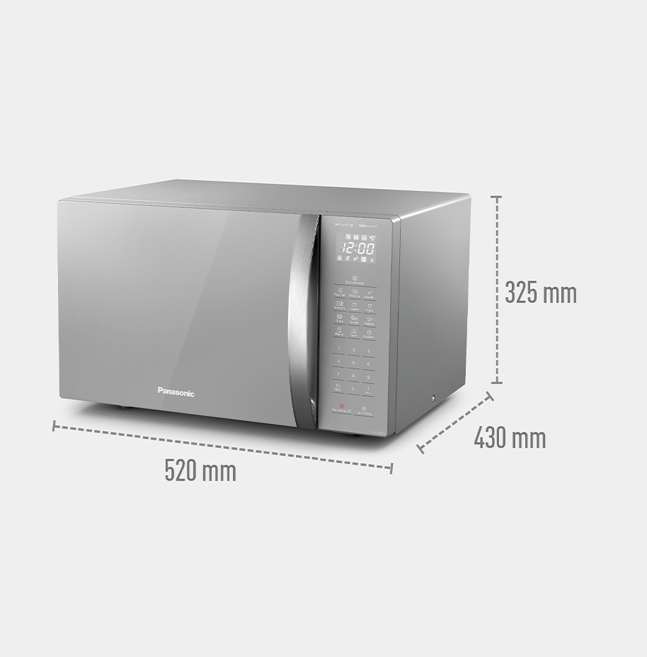 Microondas Panasonic Tecnologia Antibactéria AG 34L Inox