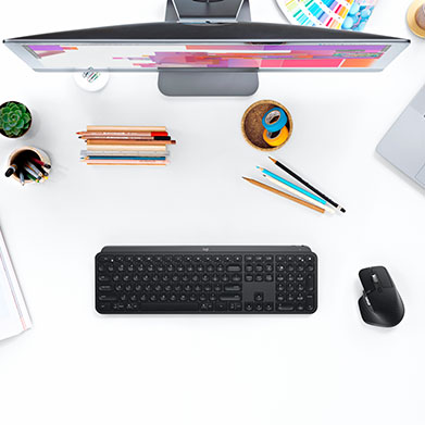 Teclado Sem Fio Logitech MX Keys Business Cinza 920-010243