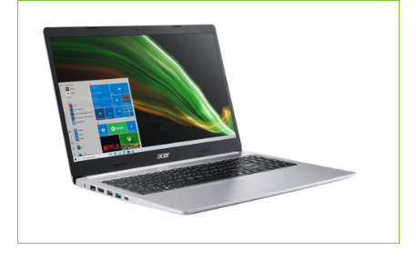 Visão frente Notebook A515-54-57EN