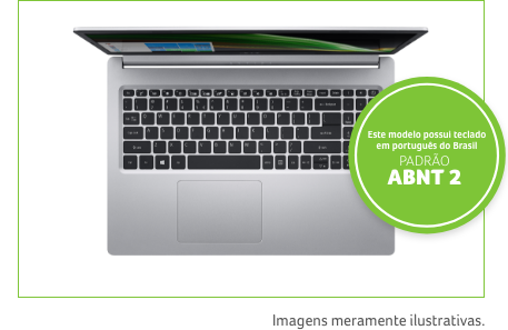 Visão superior Notebook A515-54-59BU