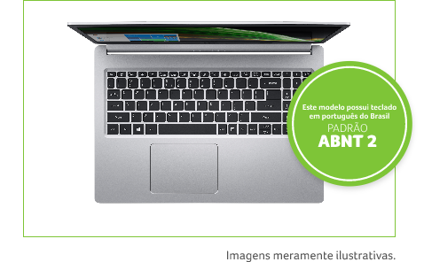 Visão superior Notebook A515-54G-59KV