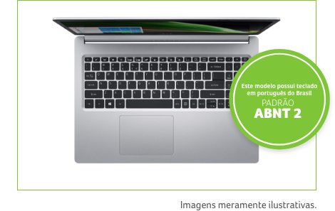 Visão superior Notebook A515-54G-71WN