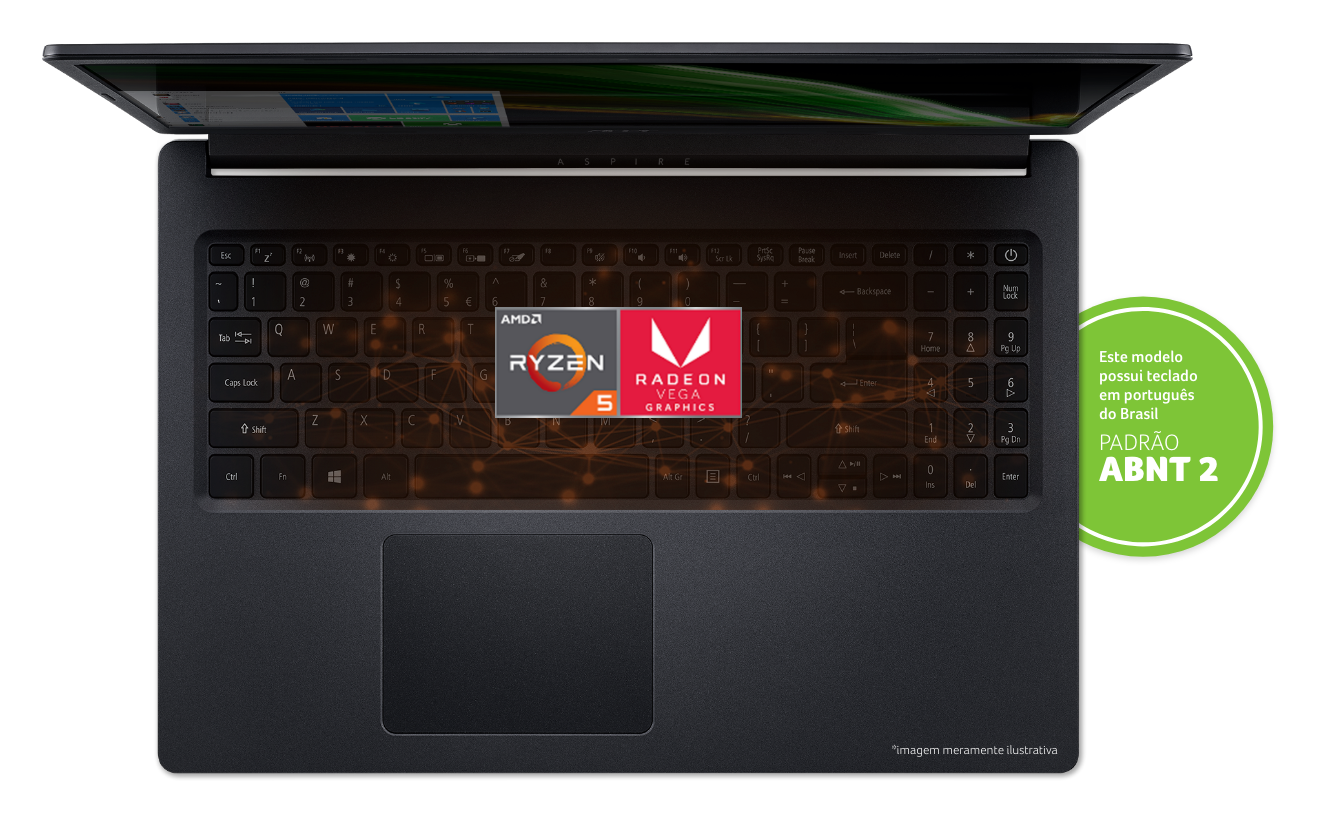 Notebook A315-23-R6HC e selo Intel® Core™ i3