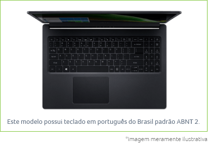 Visão superior Notebook