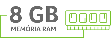 Ícone memória RAM de 8 GB