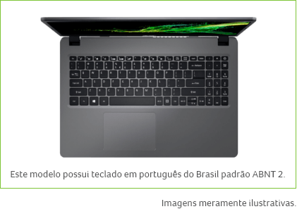 Visão superior Notebook
