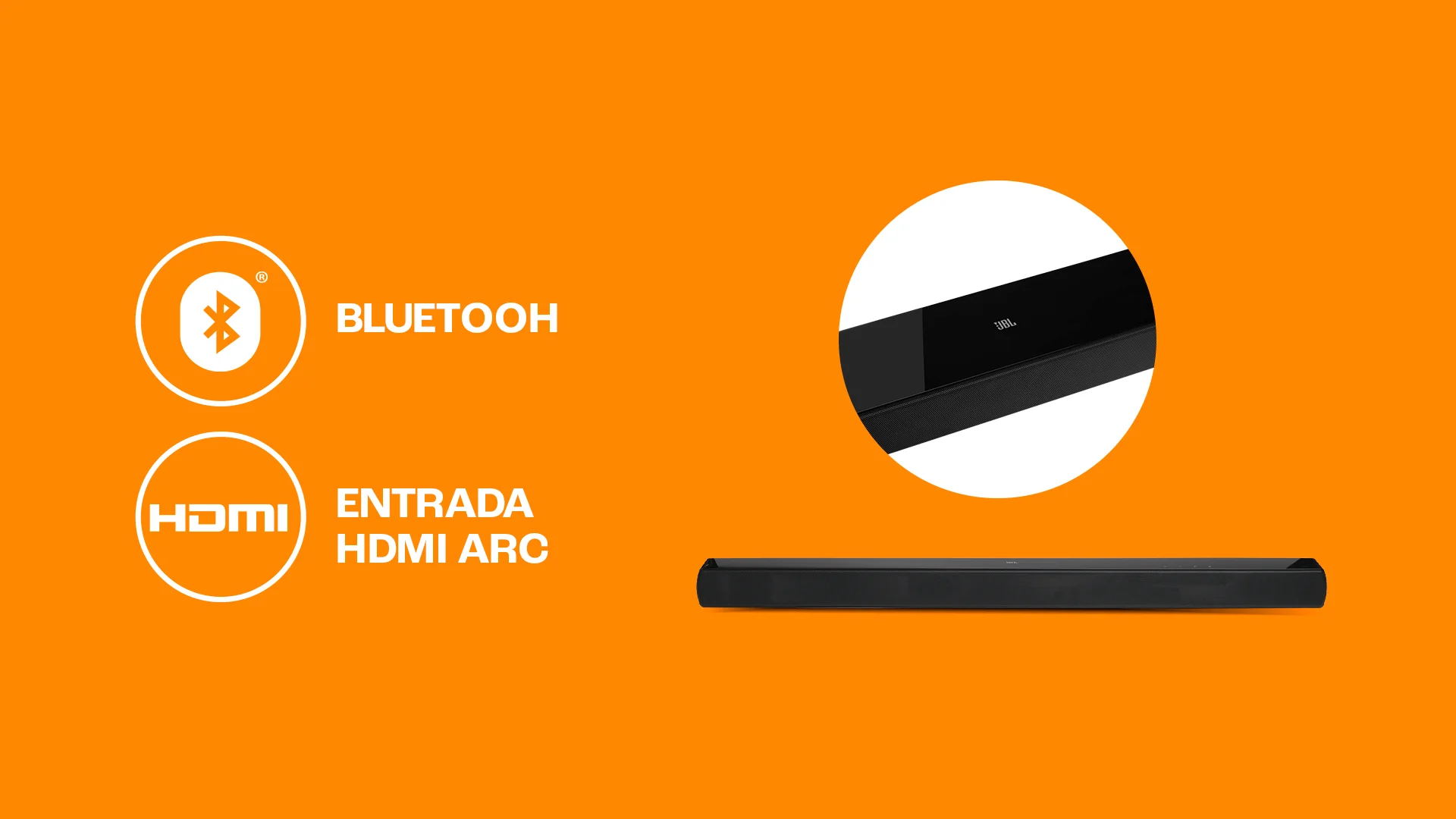 Soundbar JBL Cinema SB120 2.0 Canais Bluetooth Dolby Digital Preto