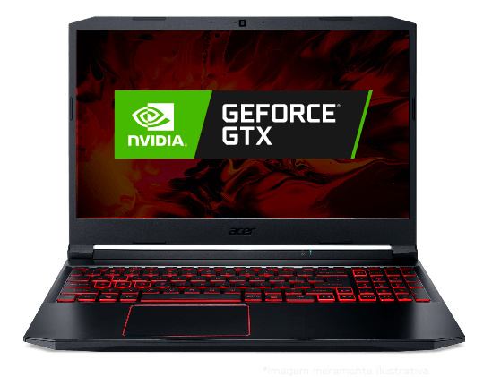 Notebook Acer Aspire Nitro 5 com logo Nvidia® GeForce® GTX