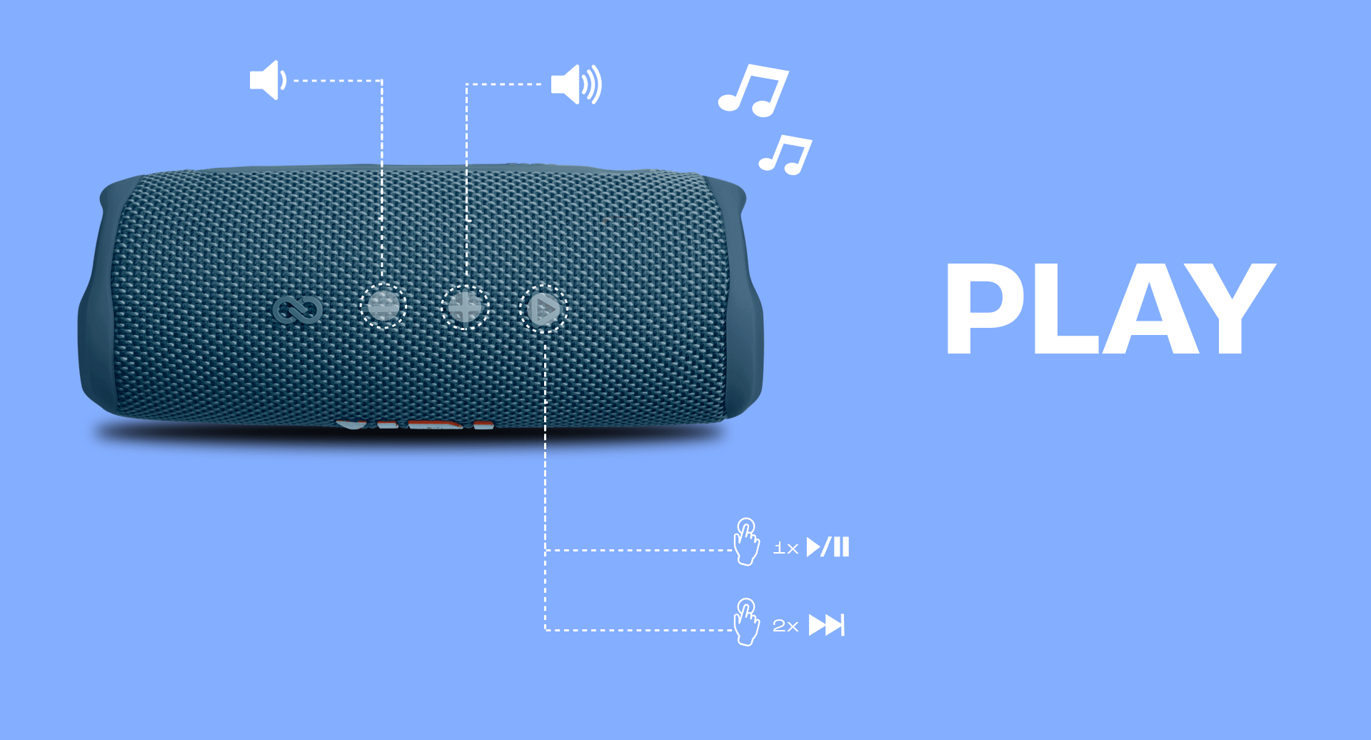 Caixa de Som Portátil JBL Flip 6, Bluetooth, À prova D'Água, USB-C