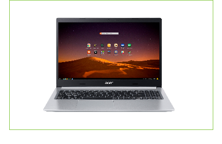 Visão traseira Notebook A515-54-76NA