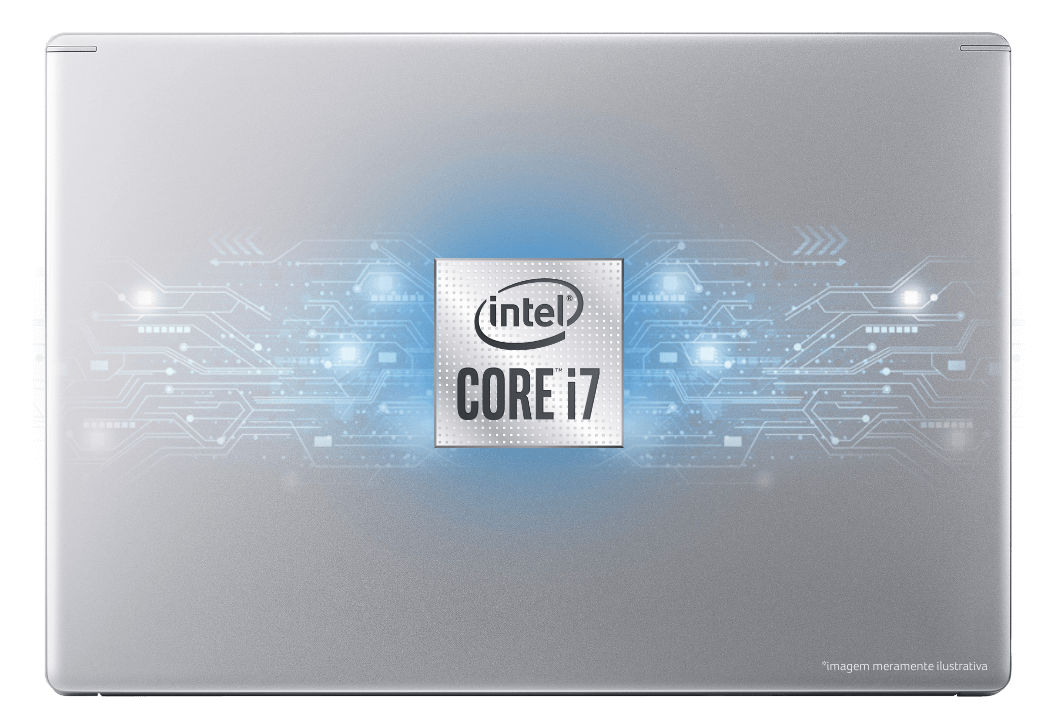 Notebook e selo intel