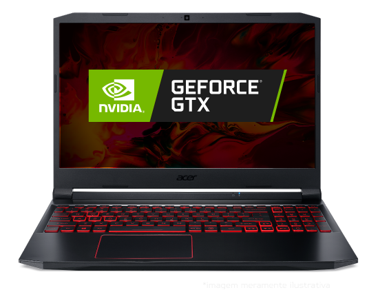 Notebook Acer Aspire Nitro 5 com logo Nvidia® GeForce® GTX