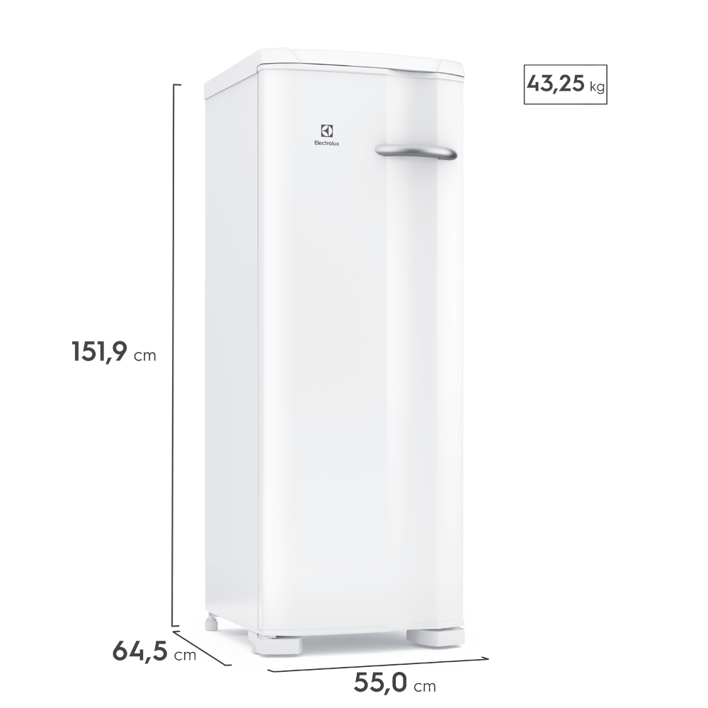 -ページ Freezer Vertical Electrolux 197 Litros Cycle Defrost Uma Porta